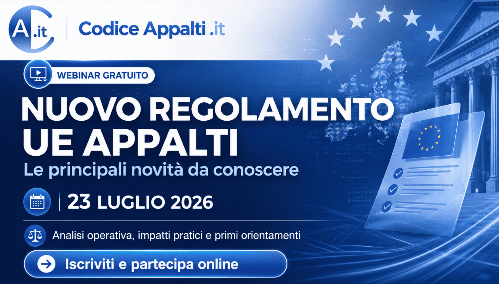 Nuovo regolamento UE Appalti